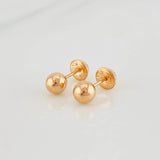 Topos Bola Lisa 0.5g / in / 5mm Oro Rosa 18K