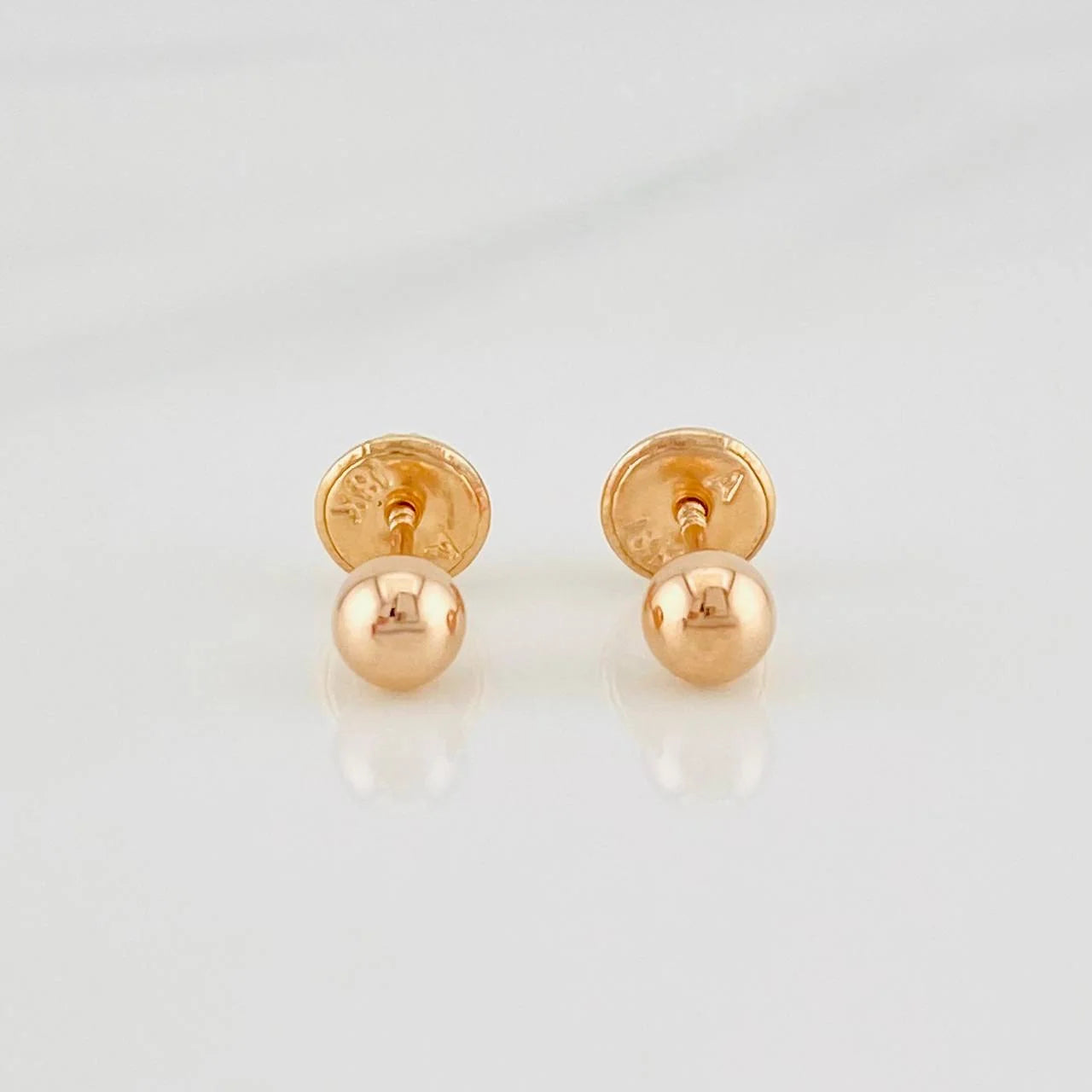 Topos Bola Lisa 0.5g / in / 5mm Oro Rosa 18K