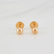 Topos Bola Lisa 0.5g / in / 5mm Oro Rosa 18K