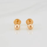 Topos Bola Lisa 0.5g / in / 5mm Oro Rosa 18K