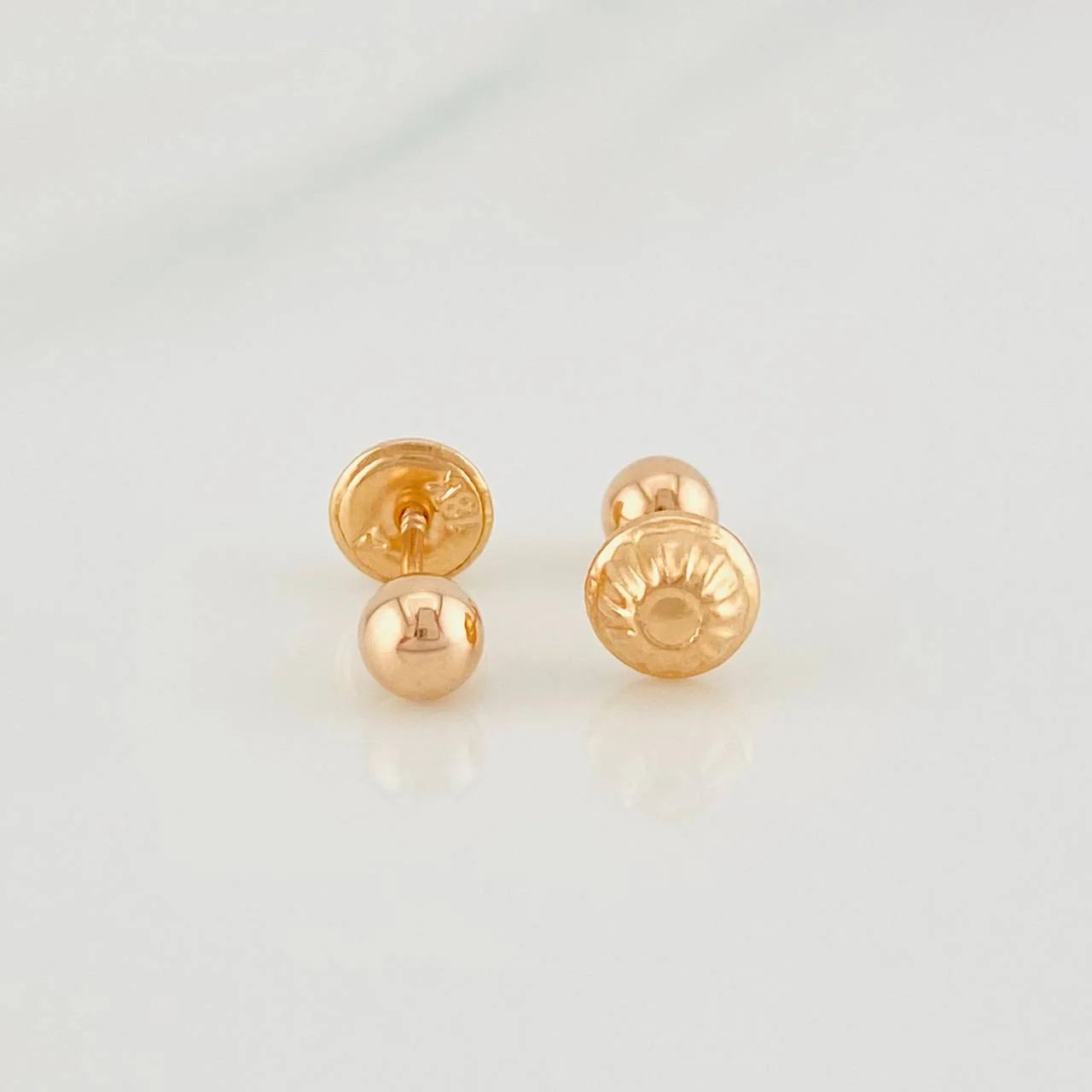 Topos Bola Lisa 0.5g / in / 5mm Oro Rosa 18K