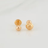Topos Bola Lisa 0.5g / in / 5mm Oro Rosa 18K