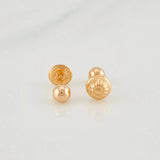 Topos Bola Lisa 0.5g / in / 5mm Oro Rosa 18K