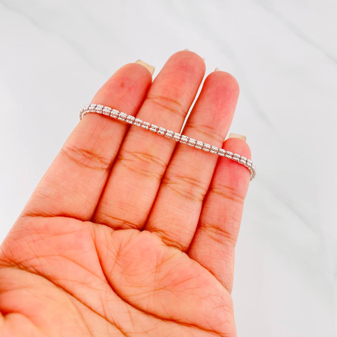 Pulso Ice 4.5g / 20.2cm / 2.39mm Oro Blanco 18K