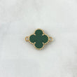 Charm VCyA Clover 3.45gr / 1.5mm Dark Green Yellow Gold