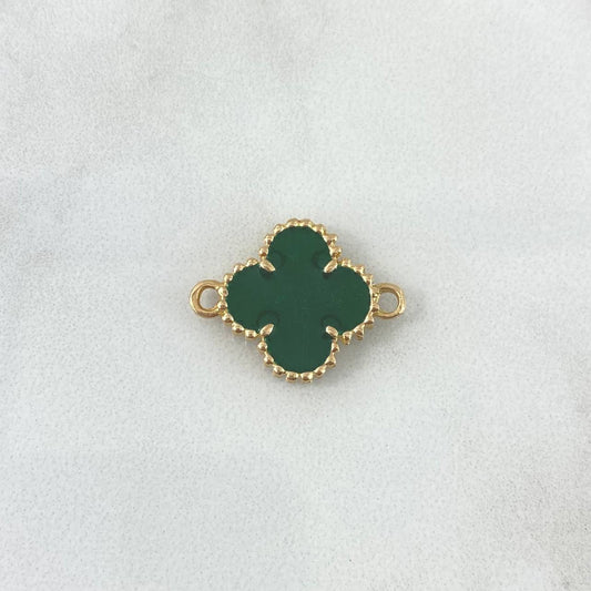 Charm VCyA Clover 3.45gr / 1.5mm Dark Green Yellow Gold