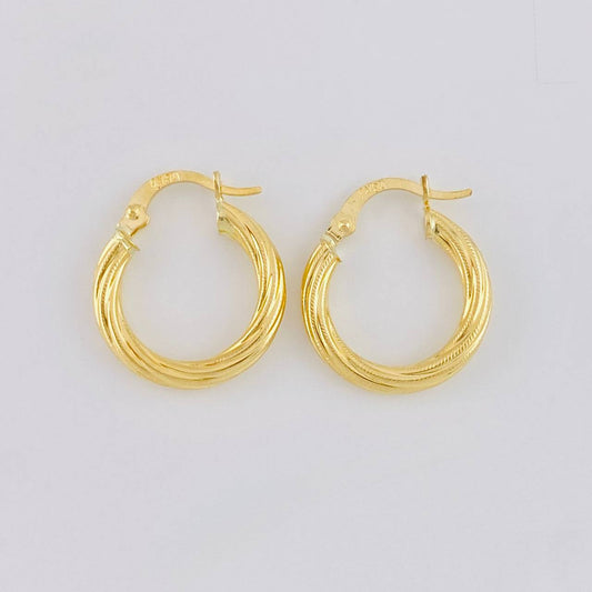 Hoop Earrings Arielle 1.85g / 3/4 in 18K Yellow Gold