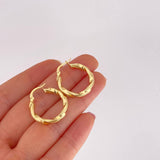 Hoop Earrings Mai 2.7g / 1 in Yellow Gold 18K
