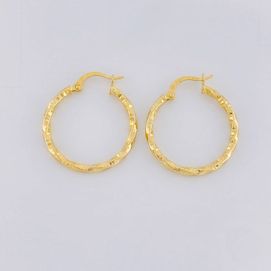 Hoop Earrings Majo 1.55g / 1 in Yellow Gold 18K