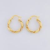 Candongas Rox 1.95g / 2.1cm Dos Oros Amarillo Blanco 18K