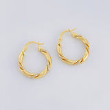 Candongas Rox 1.95g / 2.1cm Dos Oros Amarillo Blanco 18K