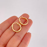 Candongas Cuadriculares 1.5g / 1.8cm Oro Amarillo 18K