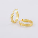 Candongas Cuadriculares 1.5g / 1.8cm Oro Amarillo 18K