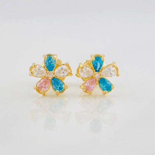Topos Flores 1g / in / 7.7mm Oro Amarillo 18K
