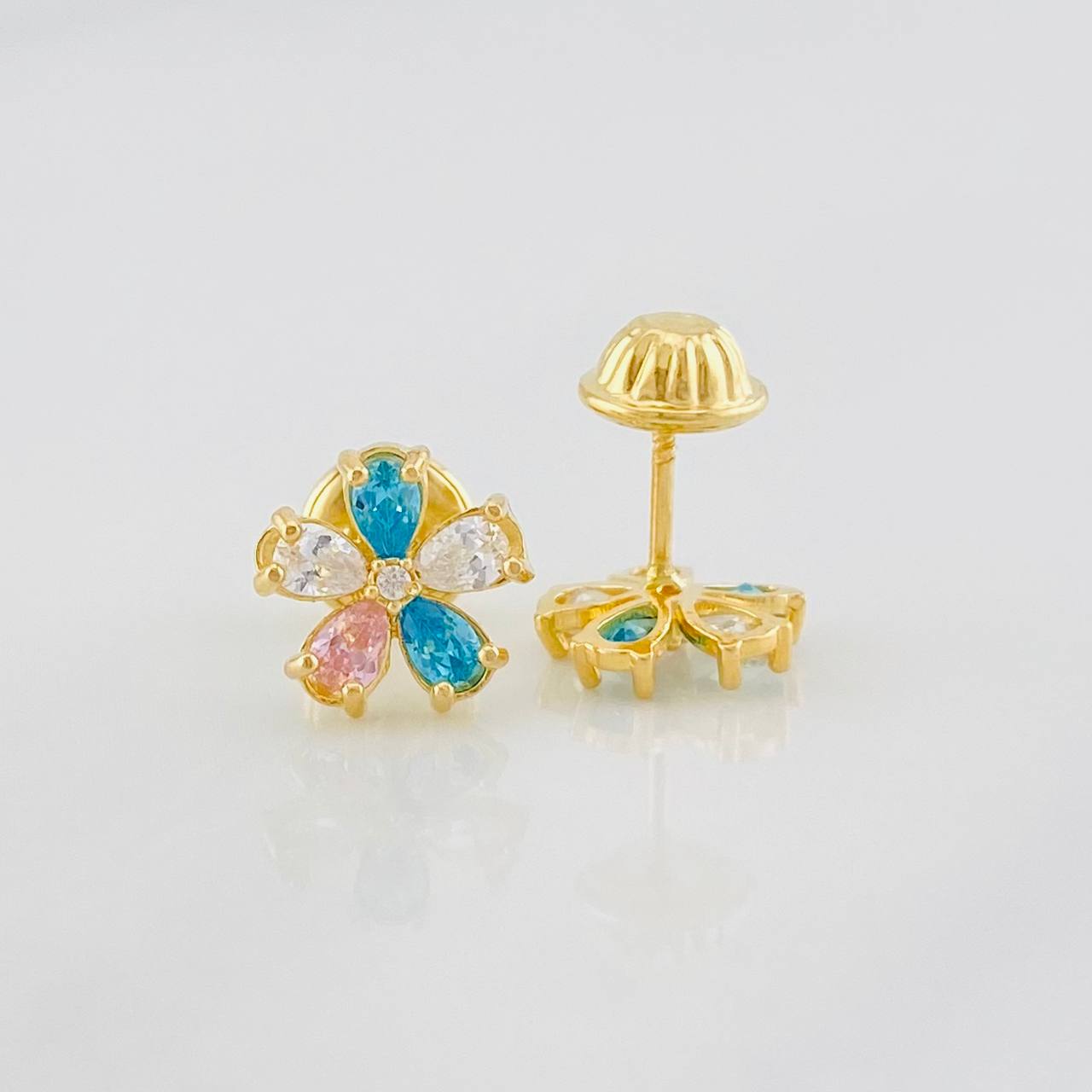 Topos Flores 1g / in / 7.7mm Oro Amarillo 18K