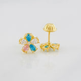 Topos Flores 1g / in / 7.7mm Oro Amarillo 18K