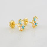 Topos Flores 1g / in / 7.7mm Oro Amarillo 18K