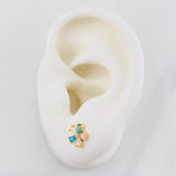 Topos Flores 1g / in / 7.7mm Oro Amarillo 18K