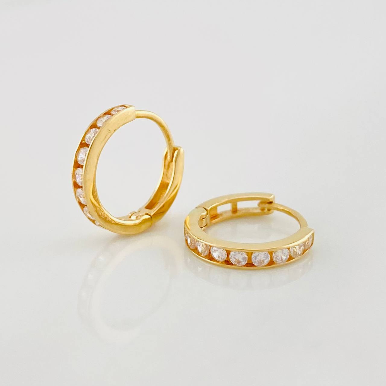 Hoop Earrings Carril 1.2g / 1/2 in Yellow Gold 18K