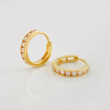 Hoop Earrings Carril 1.2g / 1/2 in Yellow Gold 18K