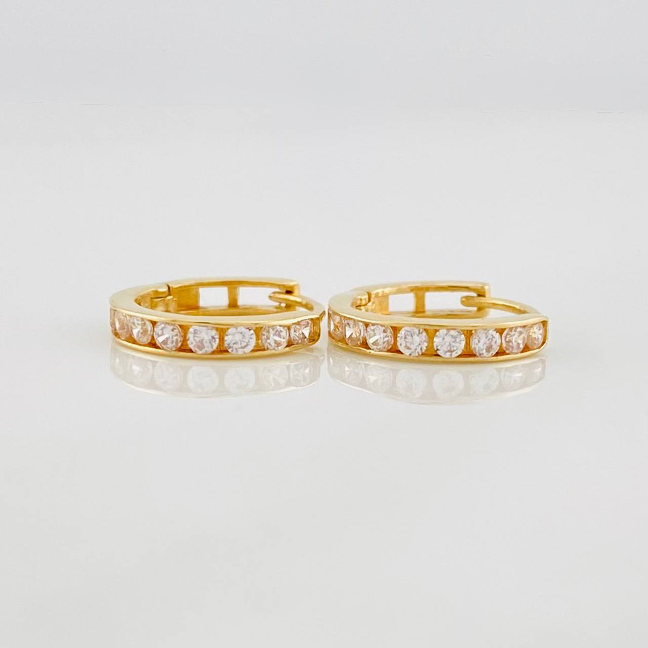 Hoop Earrings Carril 1.2g / 1/2 in Yellow Gold 18K
