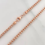 Cadena Ice 16.35 g / 23 3/4 in / 2.8 mm Dos Oros Blanco Rosa 18K