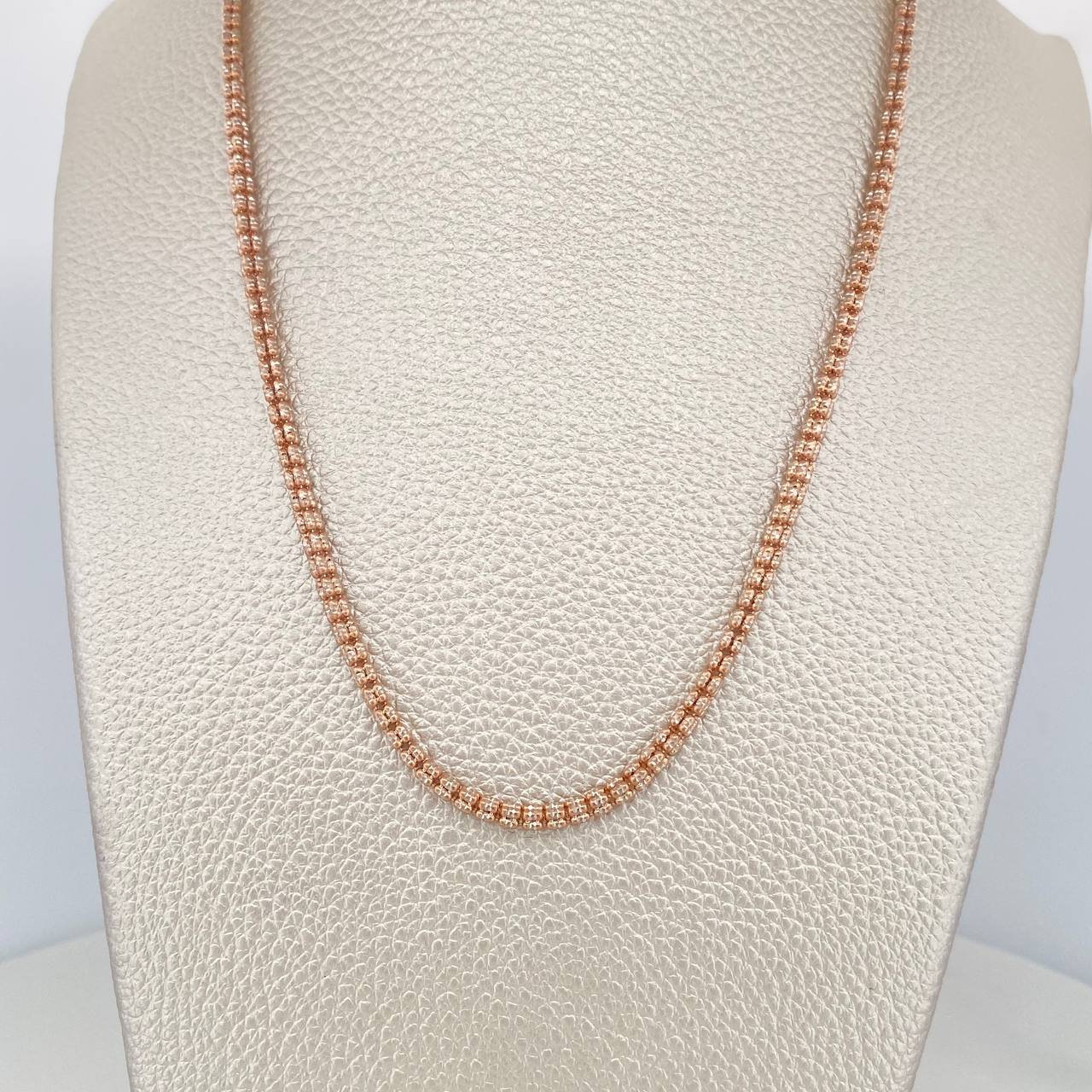 Ice Chain 20.5 g / 23 3/4 in / 3 mm Two-Tone White and Rose Gold 18K