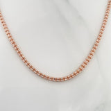 Ice Chain 20.5 g / 23 3/4 in / 3 mm Two-Tone White and Rose Gold 18K
