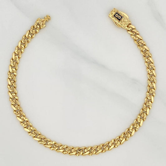 Pulso Cubano Infinito 7.15 g / 8 in / 4.8 mm Oro Amarillo 18K