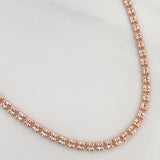 Ice Chain 8.4 g / 23 3/4 in / 2.2 mm Two-Tone White and Rose Gold 18K