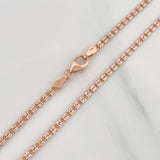 Ice Chain 8.4 g / 23 3/4 in / 2.2 mm Two-Tone White and Rose Gold 18K