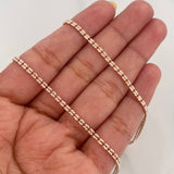 Ice Chain 8.4 g / 23 3/4 in / 2.2 mm Two-Tone White and Rose Gold 18K