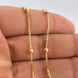 Cadena Veneciana Esferas 7.1gr / 17 1/4 in / 4mm Oro Amarillo +3 18K %