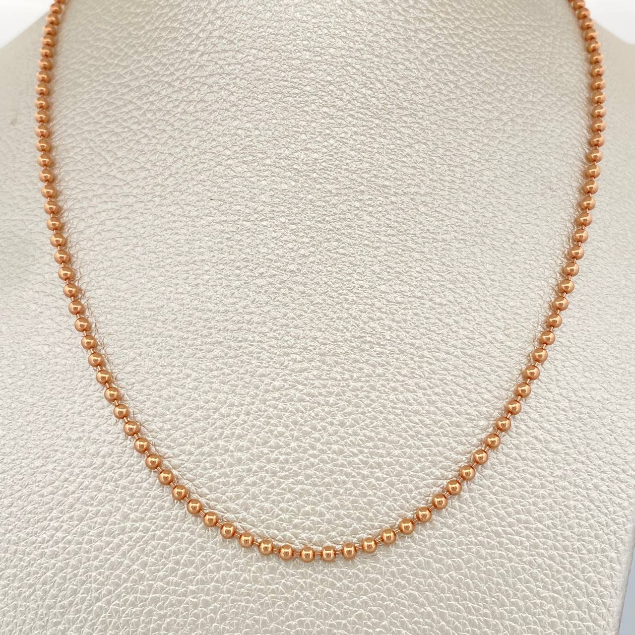 Cadena Militar 13.1gr / 23 3/4 in / 3mm Oro Rosa +3 18K %