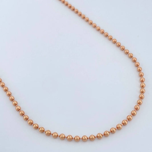 Cadena Militar 13.1gr / 23 3/4 in / 3mm Oro Rosa +3 18K %