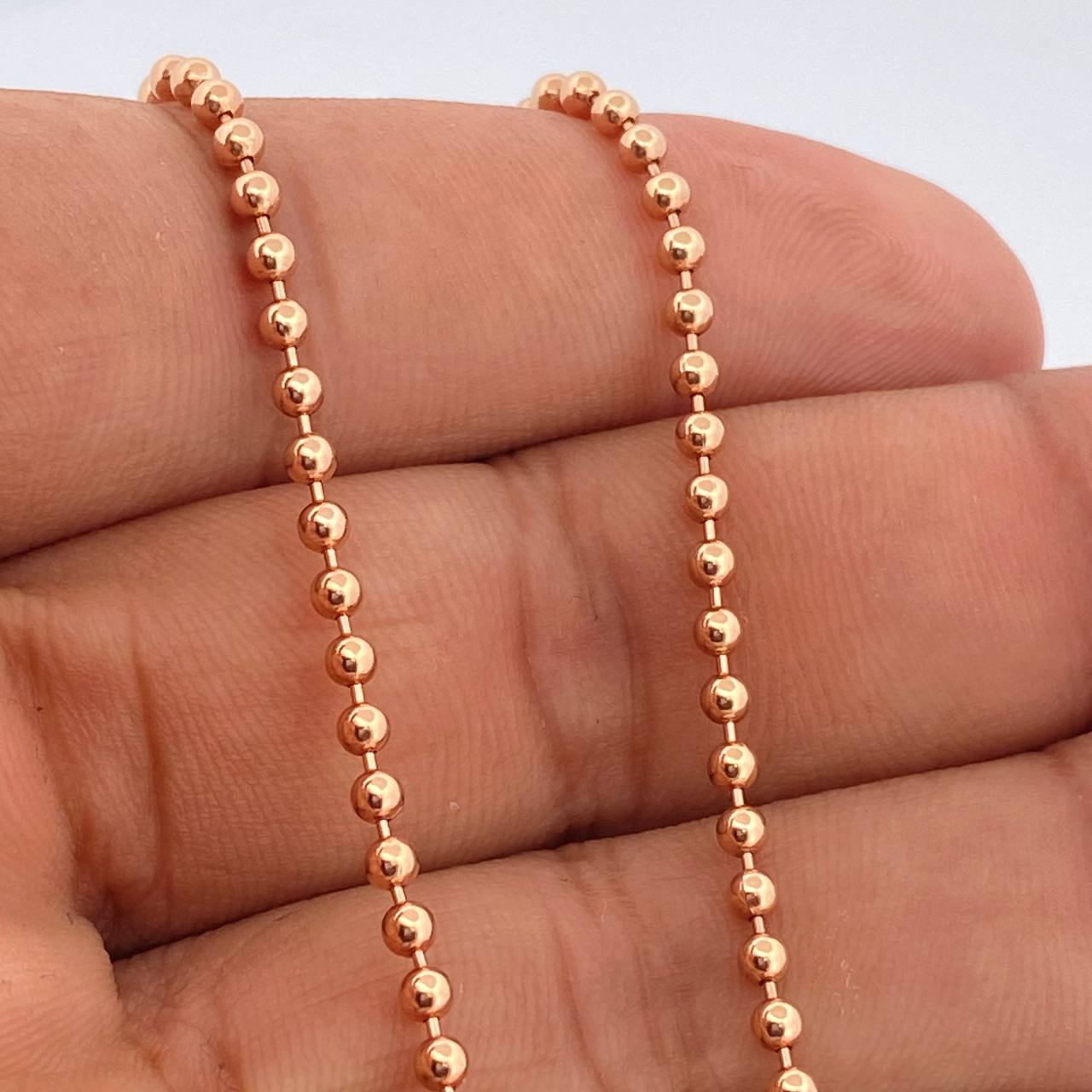 Cadena Militar 13.1gr / 23 3/4 in / 3mm Oro Rosa +3 18K %