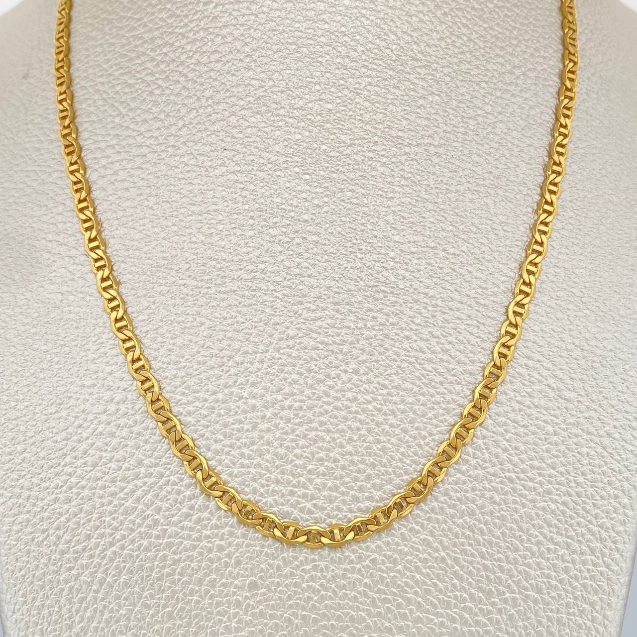 Cadena Escalera Plana 7.4gr / 23 1/2 in / 3.7mm Oro Amarillo +3 18K %