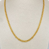 Cadena Escalera Plana 7.4gr / 23 1/2 in / 3.7mm Oro Amarillo +3 18K %