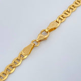 Cadena Escalera Plana 7.4gr / 23 1/2 in / 3.7mm Oro Amarillo +3 18K %