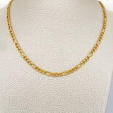 Cadena Figaro 9.6gr / 23 1/2 in / 3.8mm Oro Amarillo +1 18K %
