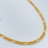 Cadena Figaro 9.6gr / 23 1/2 in / 3.8mm Oro Amarillo +1 18K %
