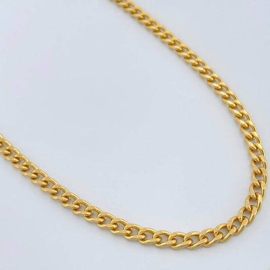 Cadena Cubana 8.1gr / 25 3/4 in / 3mm Oro Amarillo +1 18K %