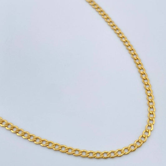 Cadena Mini Cubana 2.55gr / 23 1/2 in / 2mm Oro Amarillo +1 18K %