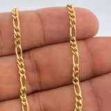 Cadena Figaro 9.6gr / 23 1/2 in / 3.8mm Oro Amarillo +1 18K %