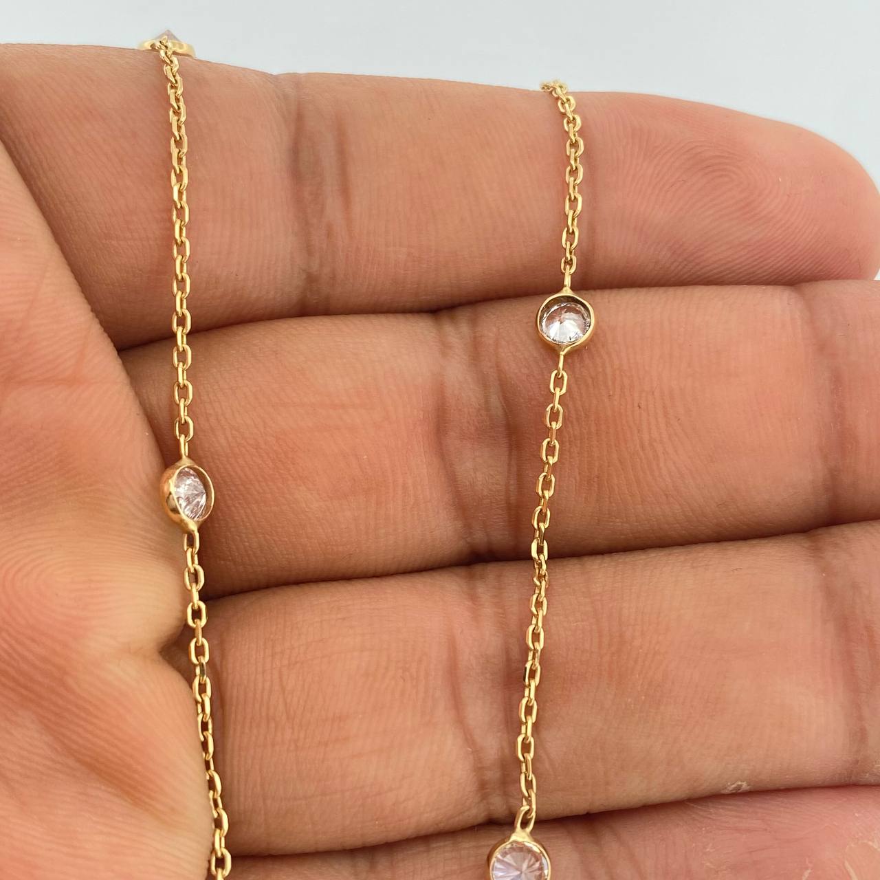 Cadena  MSK  Aro Seguido 5.7gr / 19 in / 1.35mm Oro Amarillo +3 18K %