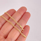 Cuban Links Bracelet 1g / 7 3/4 in / 2.4mm Yellow Gold 18K