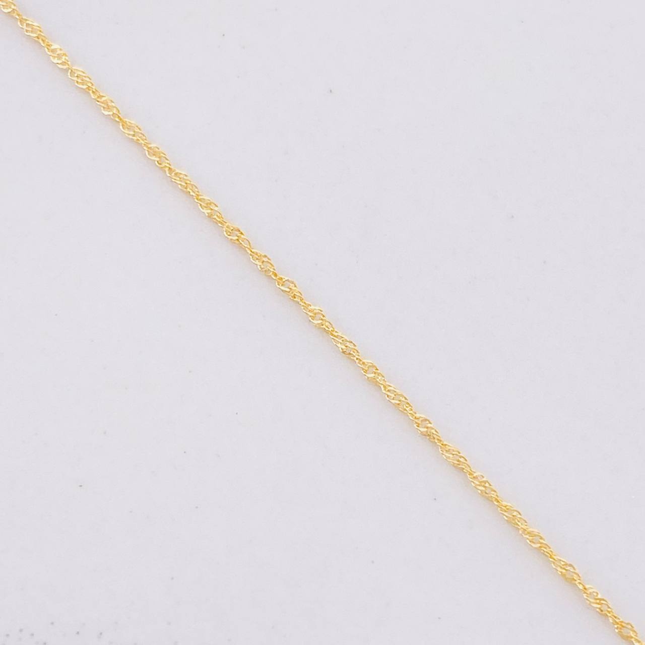 Cadena Singapur 0.7g / 16 in / 1mm Oro Amarillo 18K