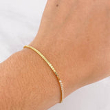 Pulso Tenis 1.95g / 7 in / 1.5mm Oro Amarillo 18K