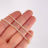 Pulso Tenis 1.95g / 7 in / 1.5mm Oro Amarillo 18K