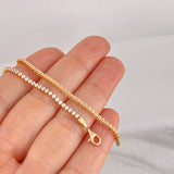 Tennis Bracelet 2.55g / 6 1/2 in / 1.8mm 18K Rose Gold